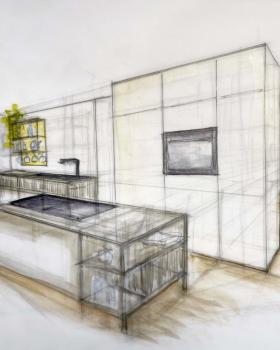 Entwurf Küchenmöbel - Variante 3