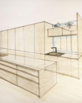 Entwurf Küchenmöbel - Variante 4