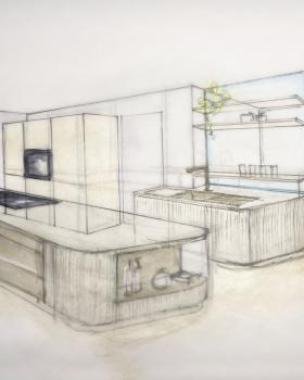 Entwurf Küchenmöbel - Variante 2